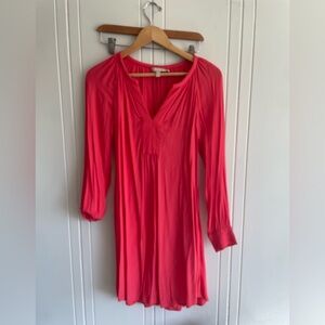 Long sleeve orange dress